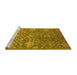 Sideview of Machine Washable Oriental Yellow Industrial Rug, wshurb2757yw