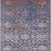 Square Mid-Century Modern Carbon Gray Oriental Rug, urb2757