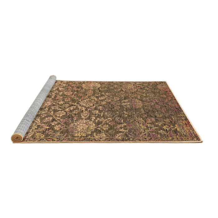 Sideview of Machine Washable Oriental Brown Industrial Rug, wshurb2757brn