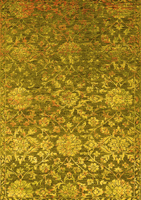 Oriental Yellow Industrial Rug, urb2757yw