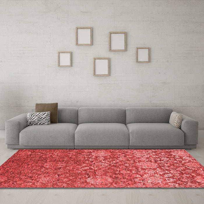 Industrial Red Washable Rugs