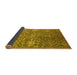 Sideview of Oriental Yellow Industrial Rug, urb2757yw