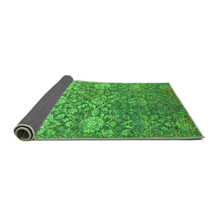 Sideview of Oriental Green Industrial Rug, urb2757grn