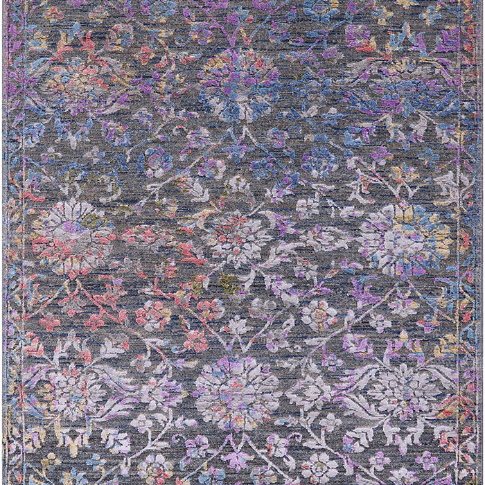 Machine Washable Industrial Modern Carbon Gray Rug, wshurb2757