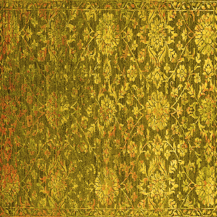 Square Oriental Yellow Industrial Rug, urb2757yw