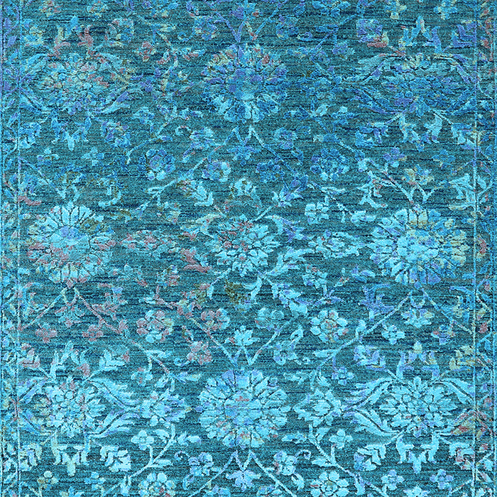 Oriental Light Blue Industrial Rug, urb2757lblu