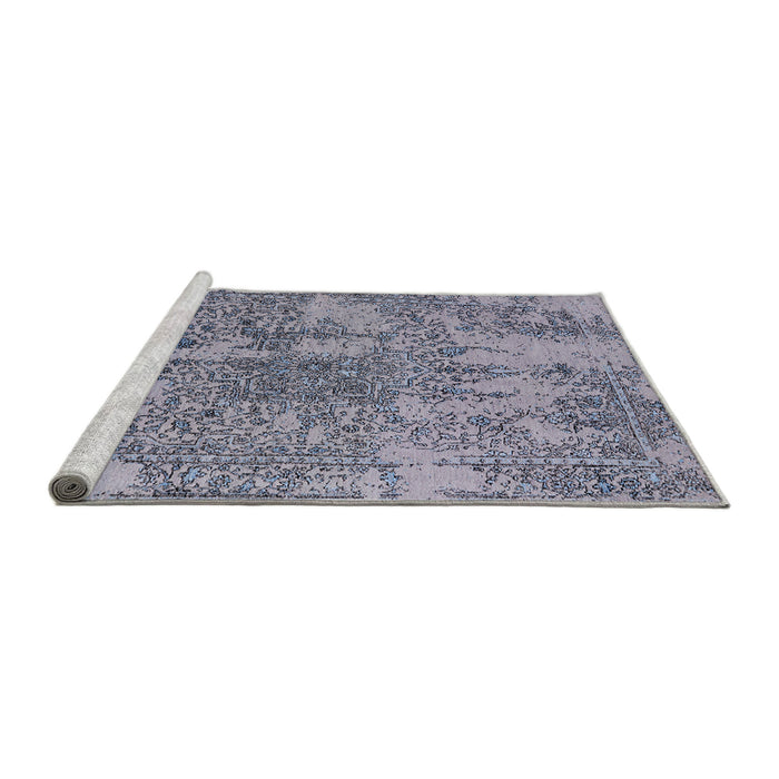 Sideview of Machine Washable Industrial Modern Wisteria Purple Rug, wshurb2758