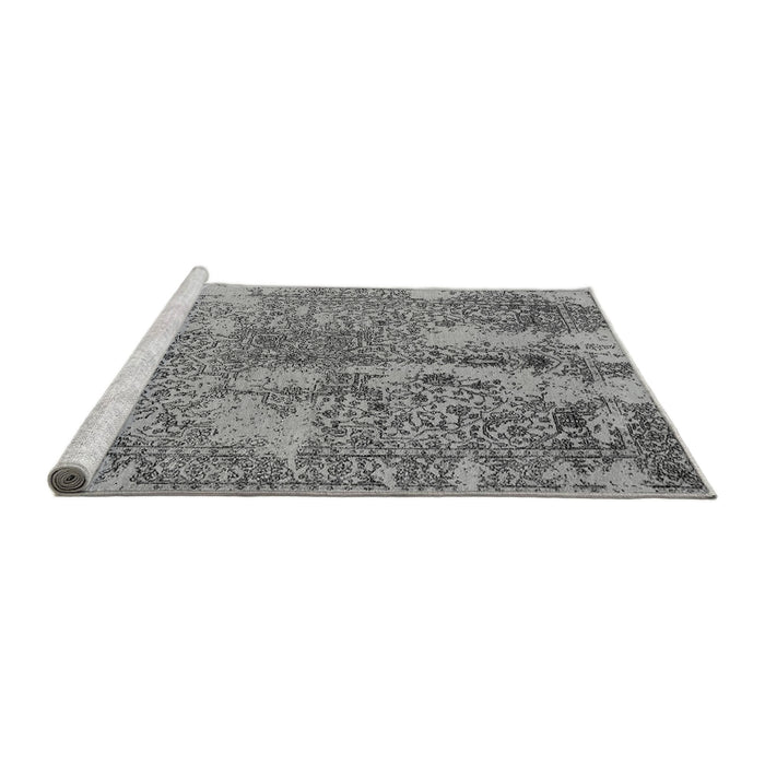 Sideview of Machine Washable Oriental Gray Industrial Rug, wshurb2758gry