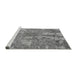 Sideview of Machine Washable Oriental Gray Industrial Rug, wshurb2758gry