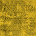 Square Oriental Yellow Industrial Rug, urb2758yw