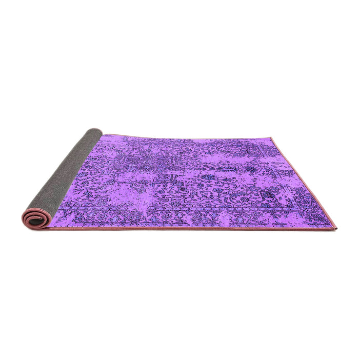 Sideview of Oriental Purple Industrial Rug, urb2758pur