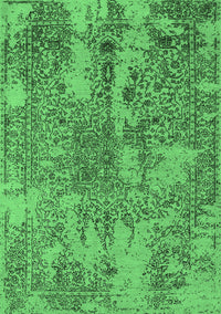 Oriental Emerald Green Industrial Rug, urb2758emgrn