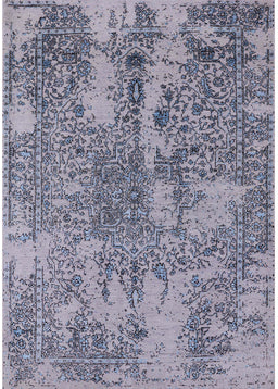 Mid-Century Modern Purple Oriental Rug, urb2758