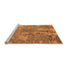 Sideview of Machine Washable Oriental Orange Industrial Area Rugs, wshurb2758org