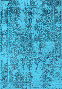 Oriental Light Blue Industrial Rug, urb2758lblu