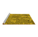 Sideview of Machine Washable Oriental Yellow Industrial Rug, wshurb2758yw