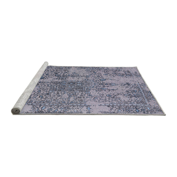 Sideview of Machine Washable Industrial Modern Wisteria Purple Rug, wshurb2759