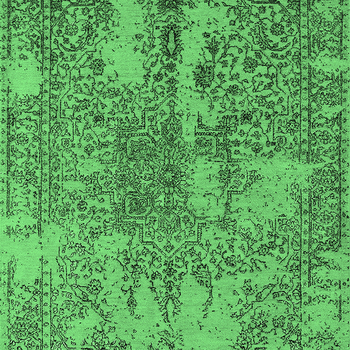 Machine Washable Oriental Emerald Green Industrial Area Rugs, wshurb2759emgrn