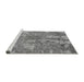 Sideview of Machine Washable Oriental Gray Industrial Rug, wshurb2759gry