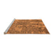 Sideview of Machine Washable Oriental Orange Industrial Area Rugs, wshurb2759org
