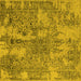 Square Oriental Yellow Industrial Rug, urb2759yw