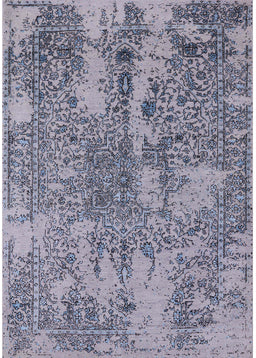 Machine Washable Industrial Modern Wisteria Purple Rug, wshurb2759