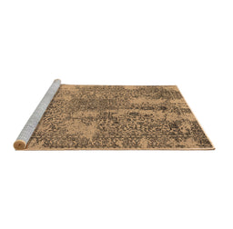 Sideview of Machine Washable Oriental Brown Industrial Rug, wshurb2759brn