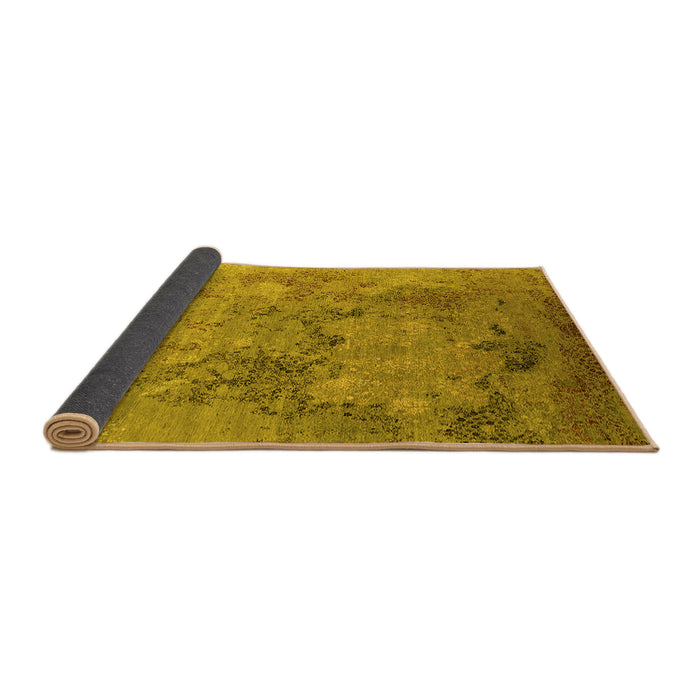 Sideview of Oriental Yellow Industrial Rug, urb2760yw