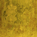 Square Machine Washable Oriental Yellow Industrial Rug, wshurb2760yw