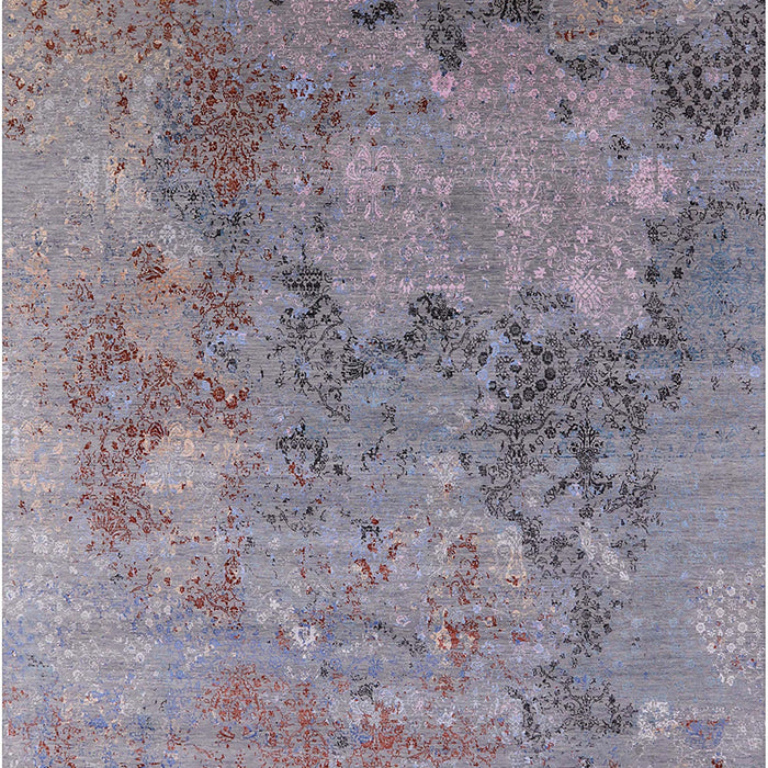 Machine Washable Industrial Modern Viola Purple Rug, wshurb2760