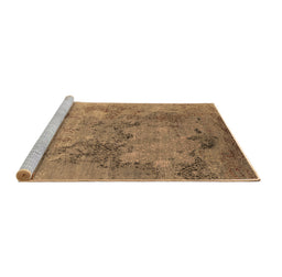 Sideview of Machine Washable Oriental Brown Industrial Rug, wshurb2760brn
