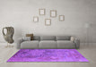 Machine Washable Oriental Purple Industrial Area Rugs in a Living Room, wshurb2760pur