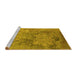 Sideview of Machine Washable Oriental Yellow Industrial Rug, wshurb2760yw