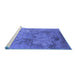 Sideview of Machine Washable Oriental Blue Industrial Rug, wshurb2760blu