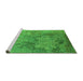 Sideview of Machine Washable Oriental Green Industrial Area Rugs, wshurb2760grn