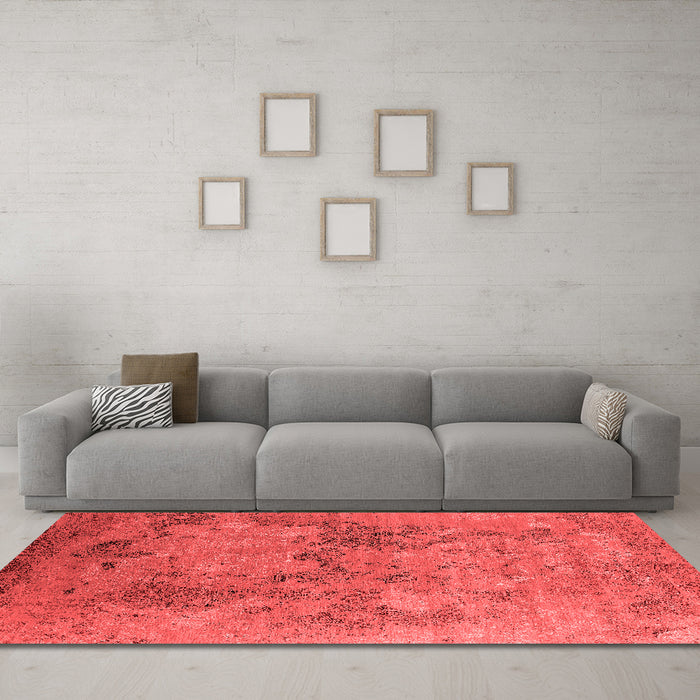 Industrial Red Washable Rugs