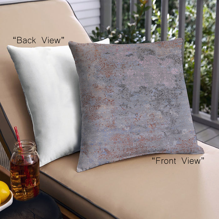 Front View of Mid-Century Modern Urban Square Viola Purple Throw Pillow, 18 inch by 18 inch, pwurb2760