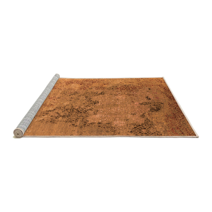 Sideview of Machine Washable Oriental Orange Industrial Area Rugs, wshurb2760org