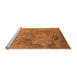 Sideview of Machine Washable Oriental Orange Industrial Area Rugs, wshurb2760org