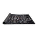 Sideview of Mid-Century Modern Black Oriental Rug, urb2761