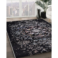 Mid-Century Modern Black Oriental Rug, urb2761