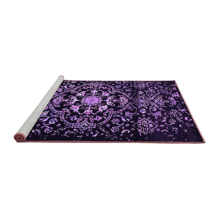 Sideview of Machine Washable Oriental Purple Industrial Area Rugs, wshurb2761pur