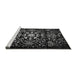 Sideview of Machine Washable Oriental Gray Industrial Rug, wshurb2761gry