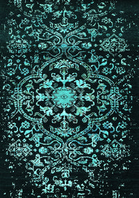 Oriental Turquoise Industrial Rug, urb2761turq