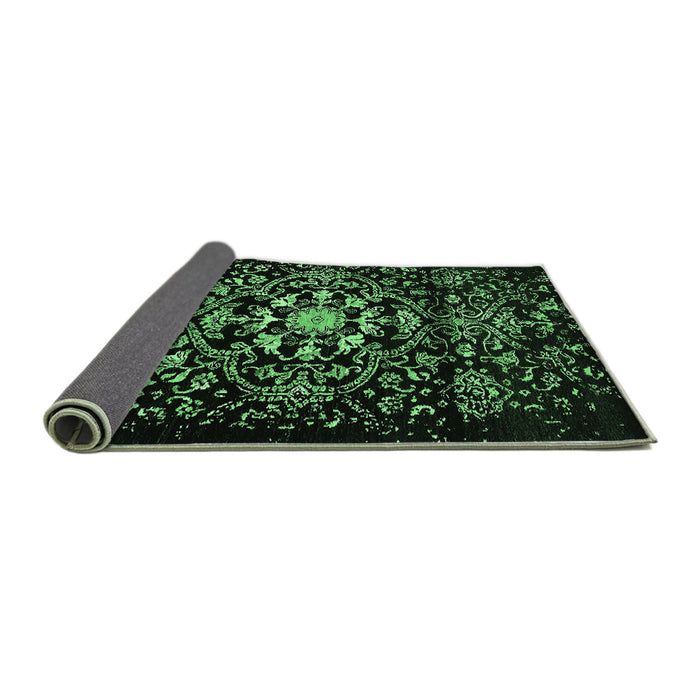 Sideview of Oriental Emerald Green Industrial Rug, urb2761emgrn