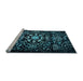 Sideview of Machine Washable Oriental Light Blue Industrial Rug, wshurb2761lblu