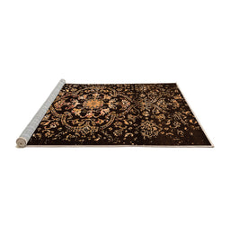 Sideview of Machine Washable Oriental Orange Industrial Area Rugs, wshurb2761org