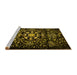 Sideview of Machine Washable Oriental Yellow Industrial Rug, wshurb2761yw