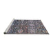 Sideview of Machine Washable Industrial Modern Black Rug, wshurb2762