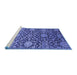 Sideview of Machine Washable Oriental Blue Industrial Rug, wshurb2762blu